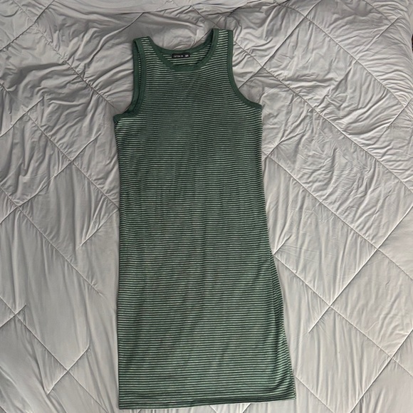 Cotton On Dresses & Skirts - Cotton On Forest Green & White Striped Tank Dress